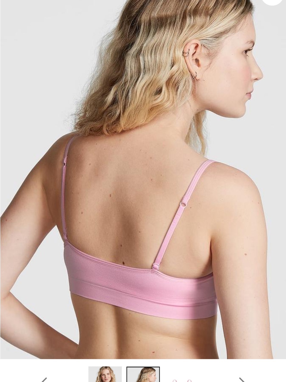 Victoria's Secret Seamless Wireless Push-Up Bralette Pink - Picture 2 of 12